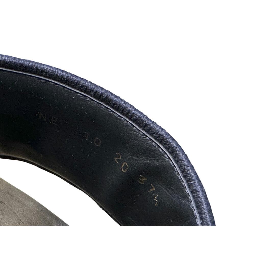 Christian Dior Dway Blue Toile Embroidered Logo Mules Slides Sandals Size 37.5 - Picture 6 of 8